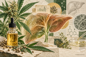 CBD nuspojave: urednička ilustracija jetre i sigurnosnih istraživanja